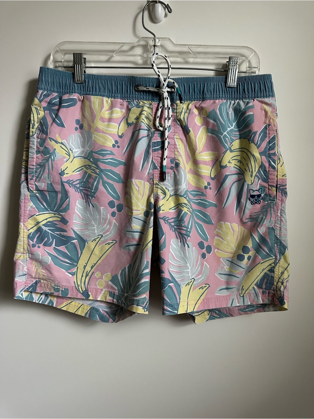 Party Pants Men's Tropical Print Swim Trunks California Summer Resortwear